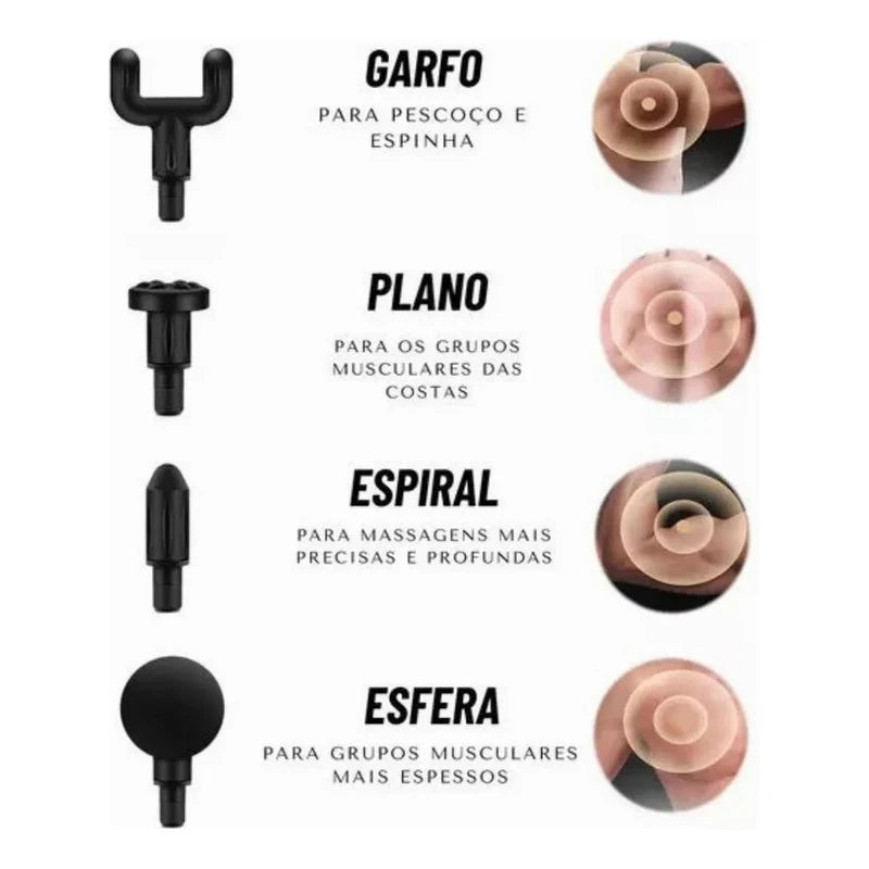 Massageador Elétrico Profissional 4 em 1